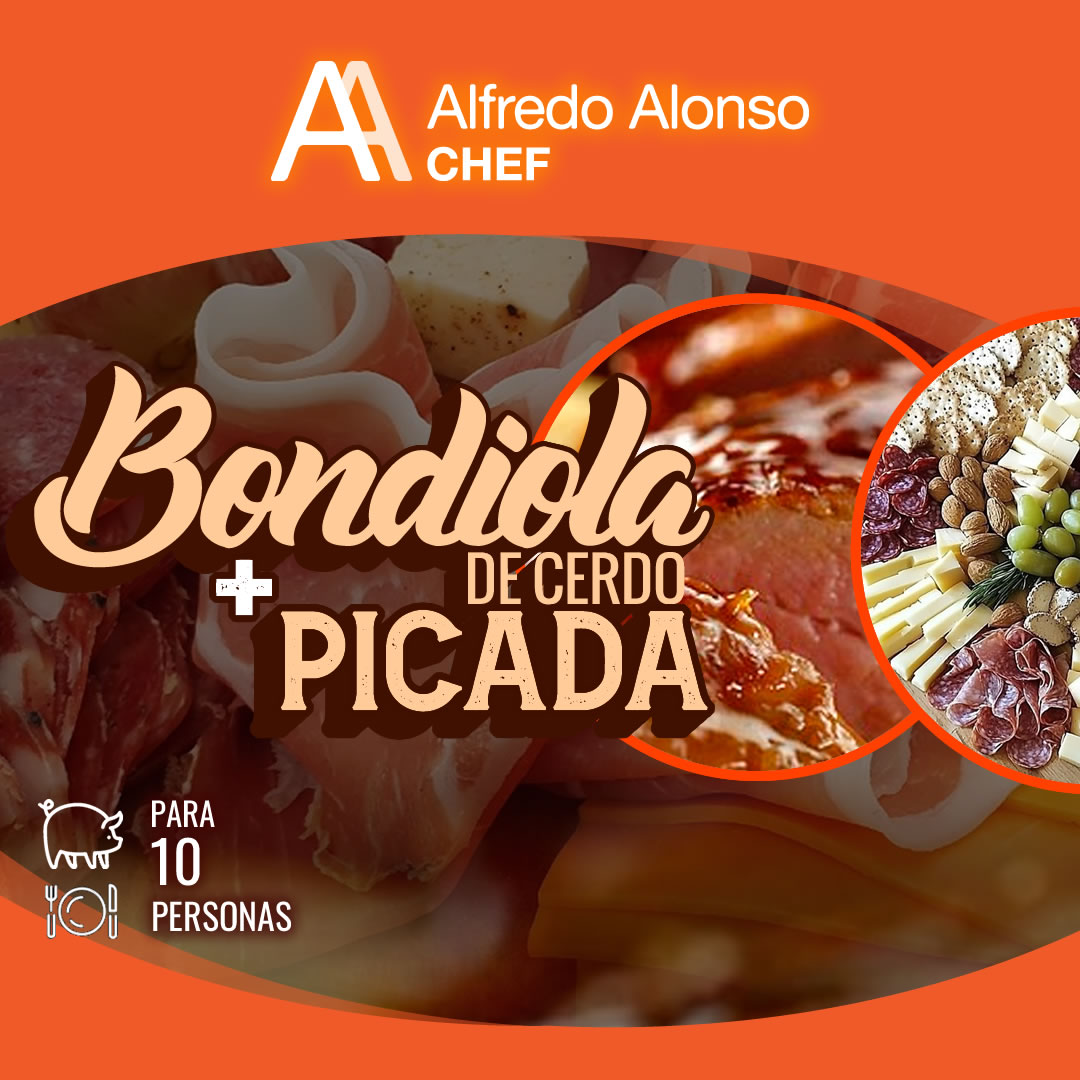 Bondiola Glaceada + Picada - Para 10 personas
